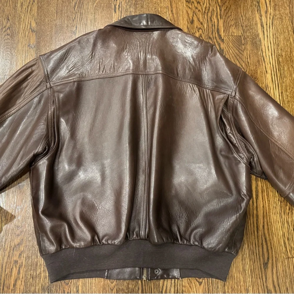 Vintage Atlantic Rancher Leather Lined Jacket Coat See Measurements Flaws - Picture 11 of 13